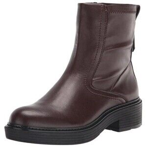 Franco Sarto Womens 6 M Brown Faux Leather Karbon Flat Ankle Boots NIB FL9